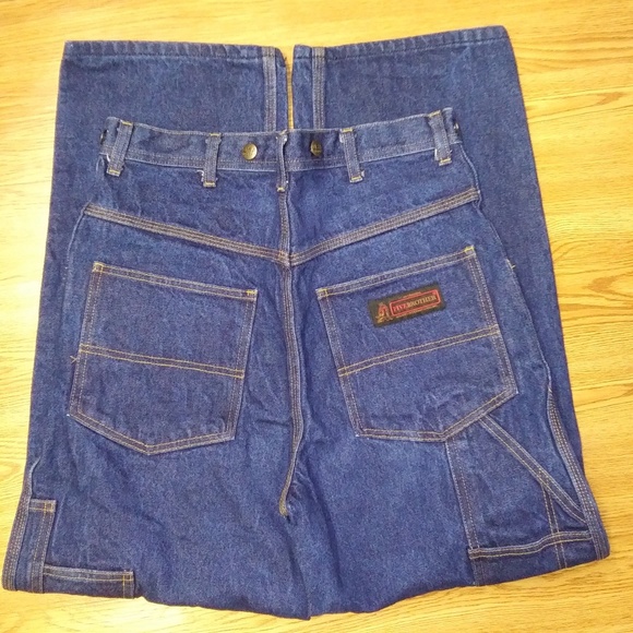 USA Works Five Brother Bootcut Blue Jeans 33 x 30 - Picture 1 of 10